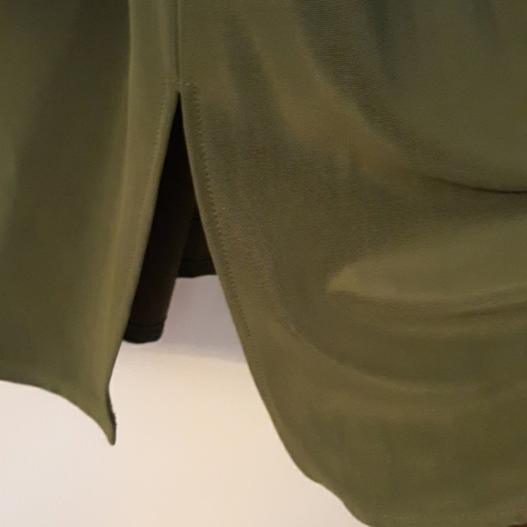 Susan Graver long olive green duster - Picture 3 of 4